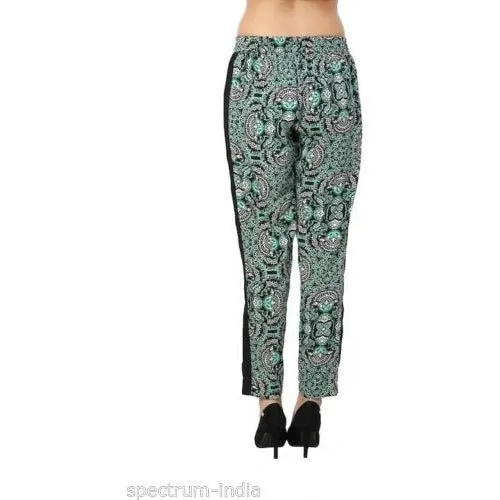 Floral Pants - Green/Black