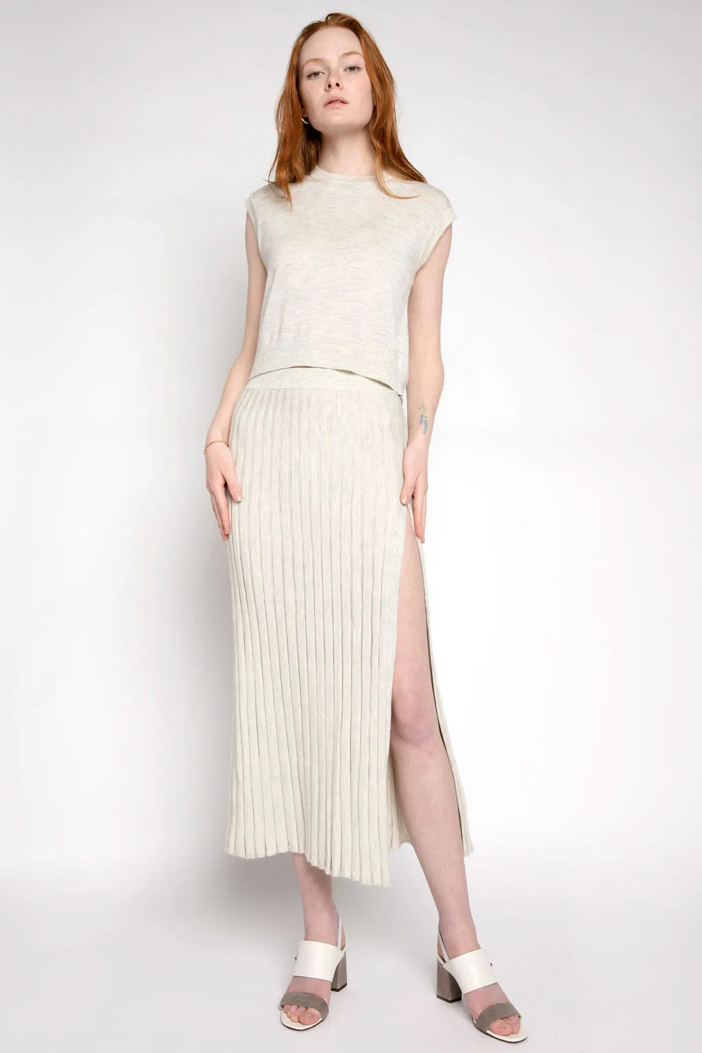 Flynn Maxi Skirt in Blizzard