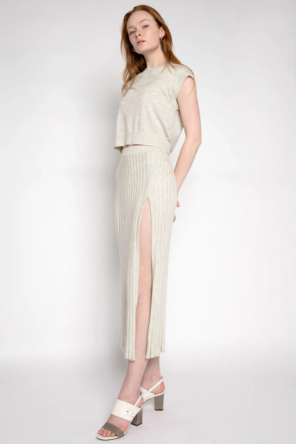 Flynn Maxi Skirt in Blizzard