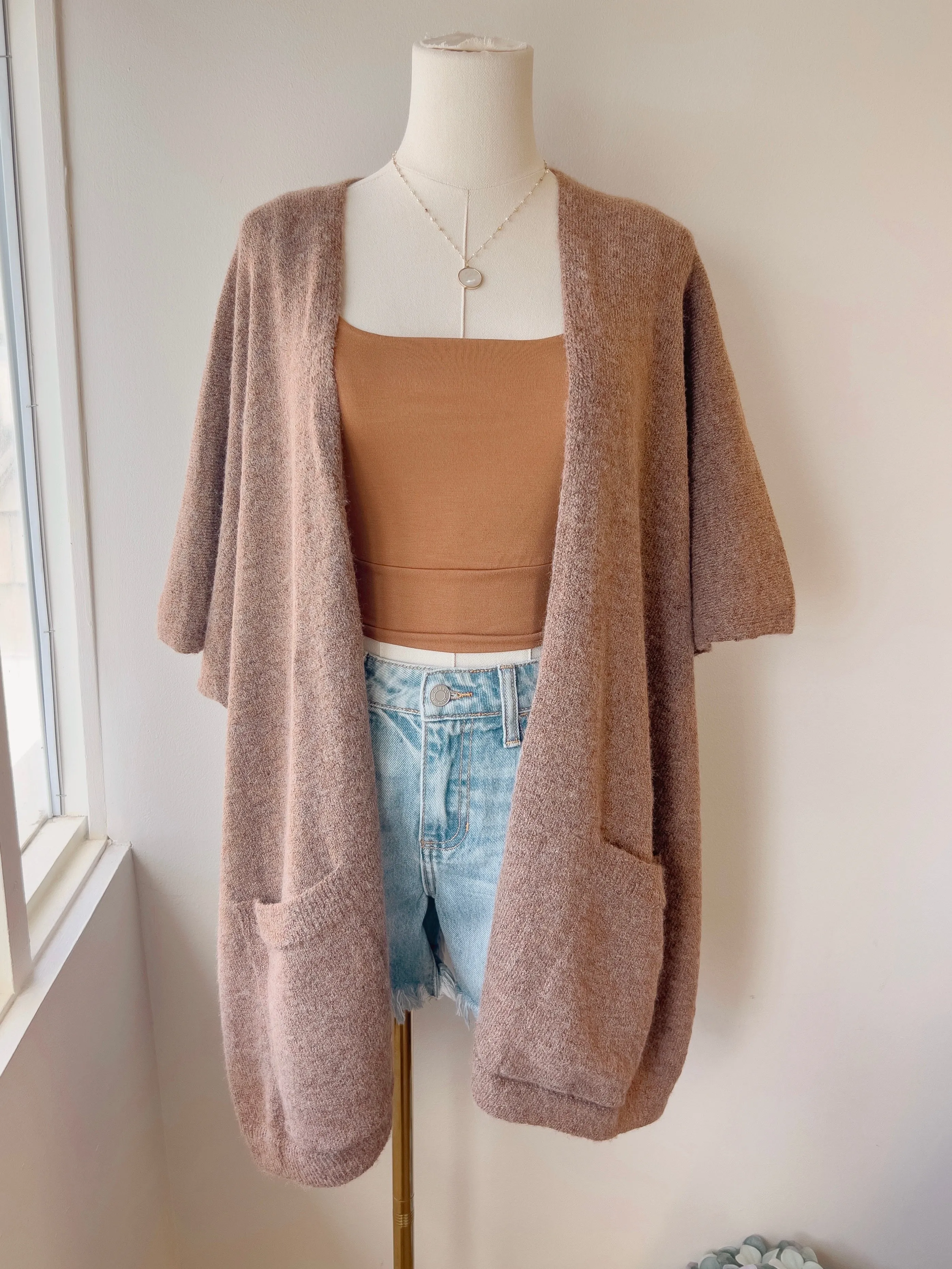 Fuzzy Knit Cardigan