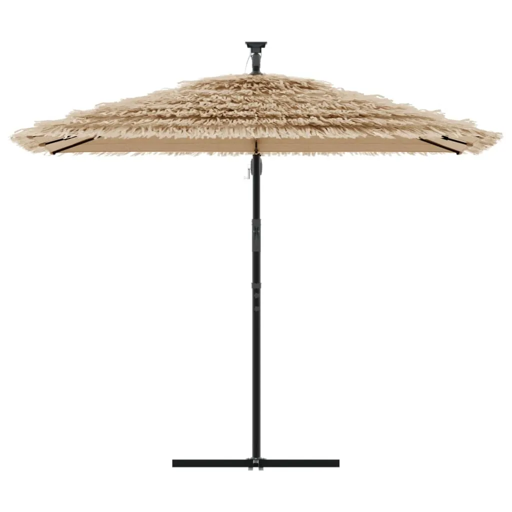 Garden Parasol with Steel Pole Brown 269x269x235 cm