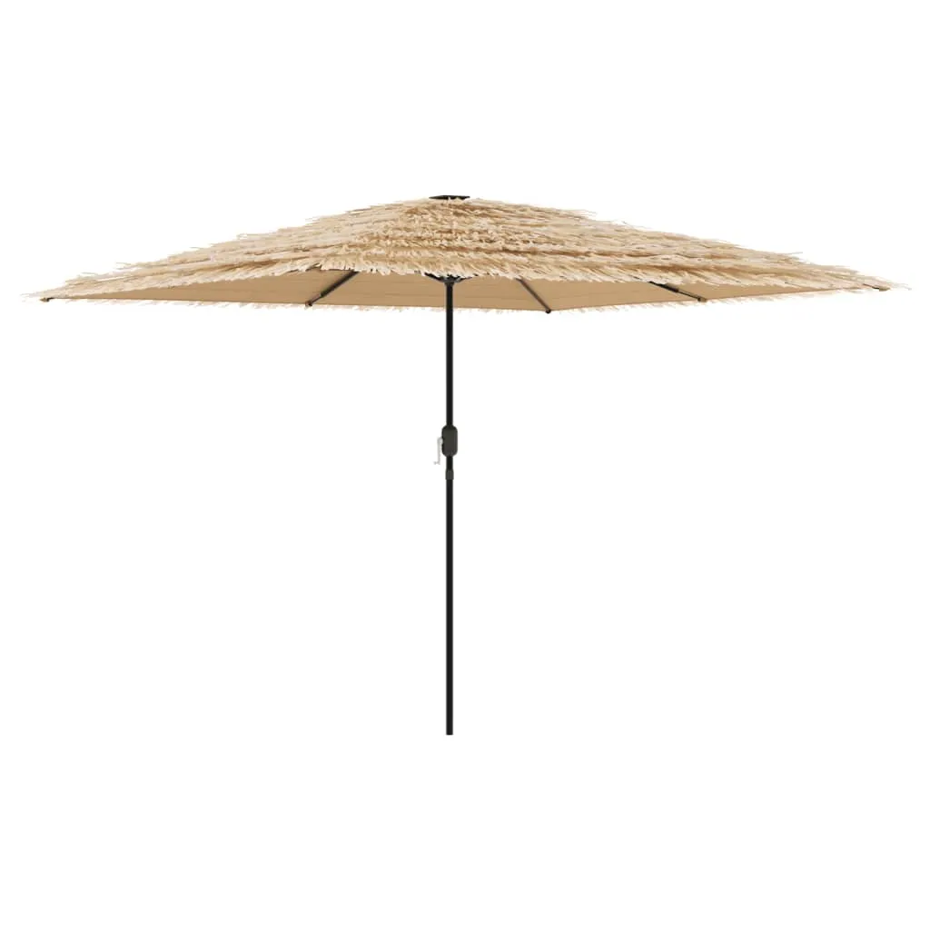 Garden Parasol with Steel Pole Brown 288x288x225 cm