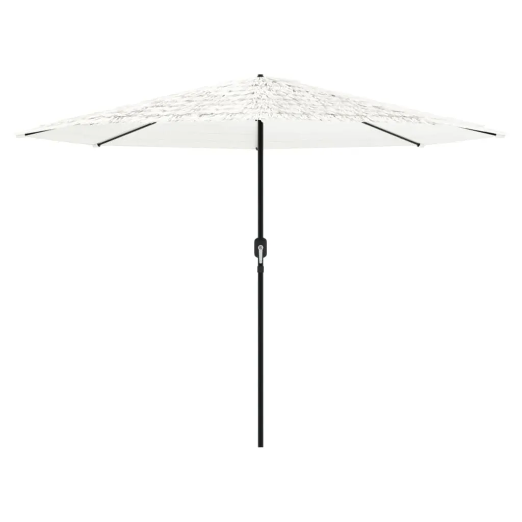 Garden Parasol with Steel Pole White 324x324x247 cm