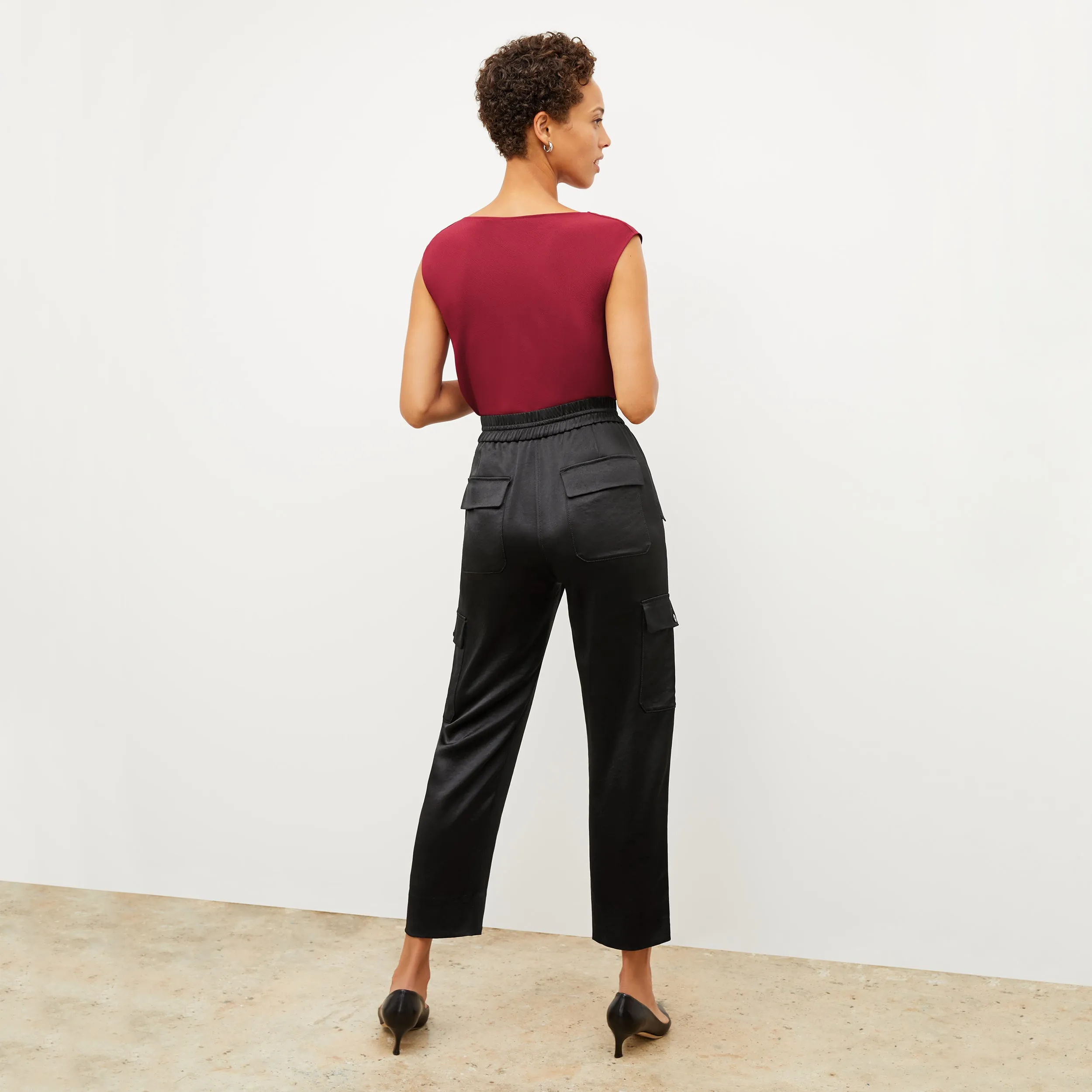 Giana Pant - Everyday Satin :: Black