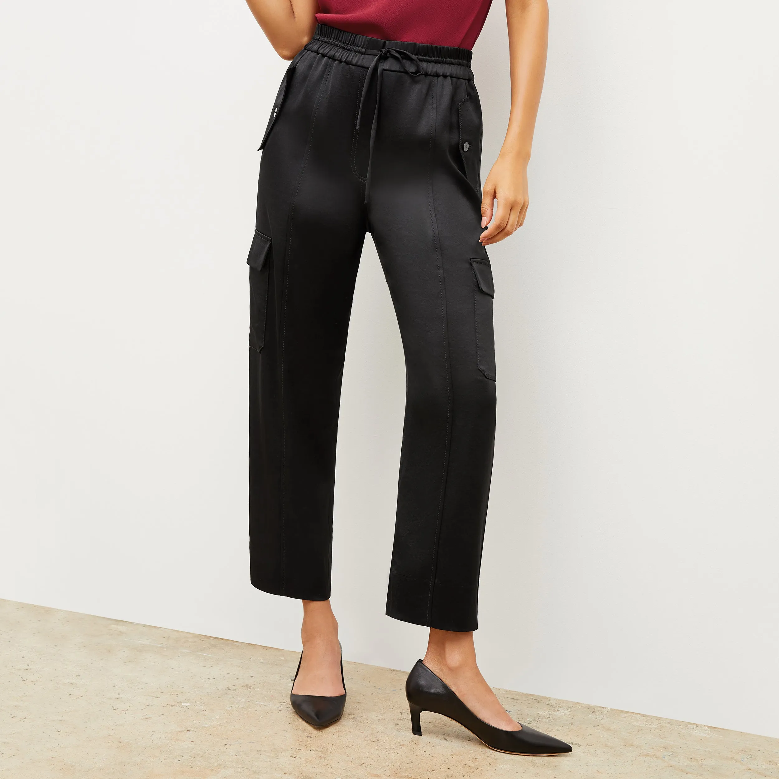 Giana Pant - Everyday Satin :: Black