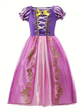 Girls Princess Dress Costume Purple Princess Cosplay Costumes Kids Outfits For Birthday Party