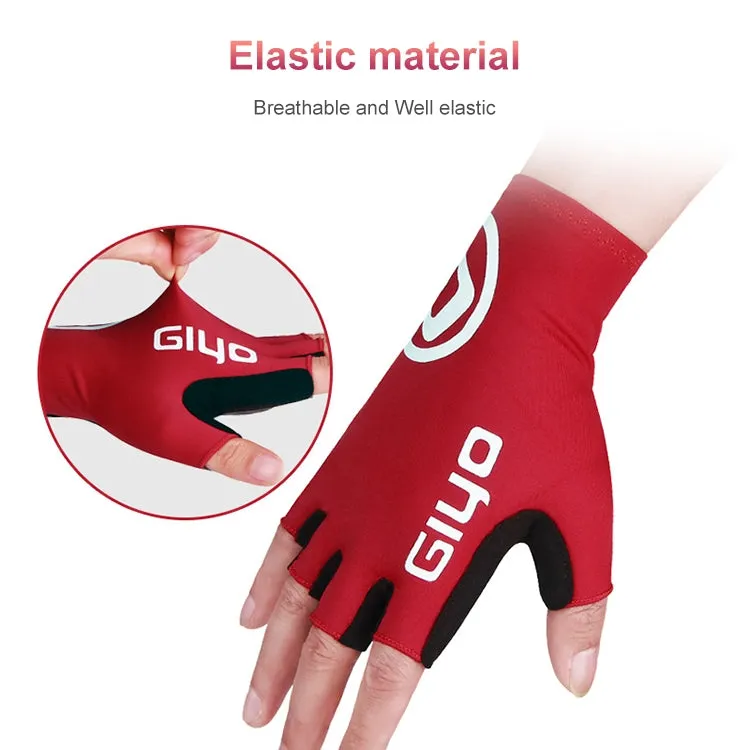 GIYO Outdoor Half-Finger Gloves Mountain Road Bike Cycling Gloves, Size: M(Fluorescent Orange)