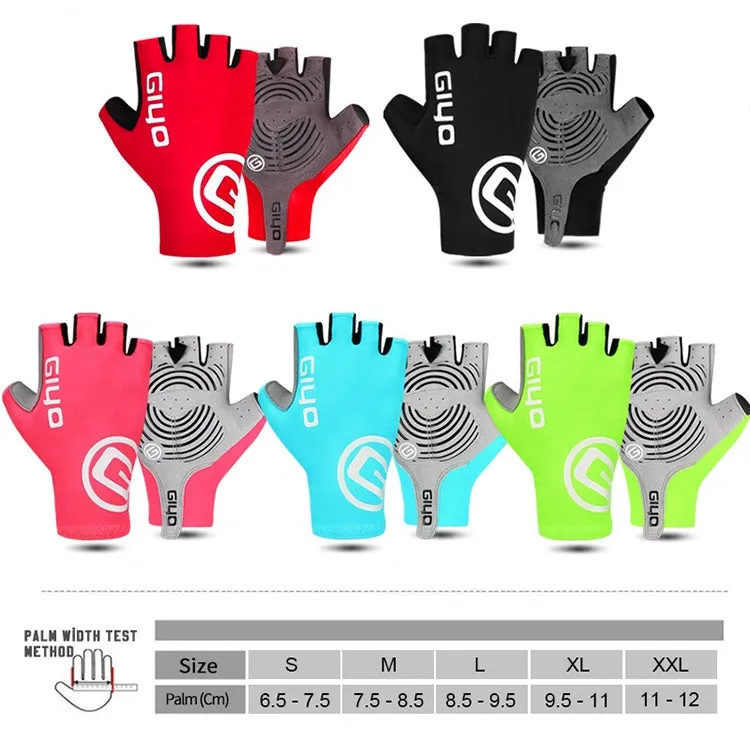 GIYO Outdoor Half-Finger Gloves Mountain Road Bike Cycling Gloves, Size: M(Fluorescent Orange)