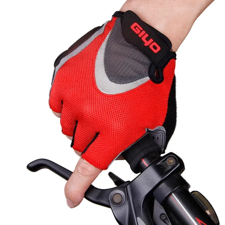 GIYO S-01 GEL Shockproof Cycling Half Finger Gloves Anti-slip Bicycle Gloves, Size: S(Blue)