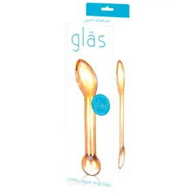 Glas 7 in. Honey Dripper Anal Slider Prostate Stimulating Glass Dildo