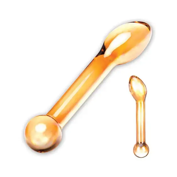 Glas 7 in. Honey Dripper Anal Slider Prostate Stimulating Glass Dildo