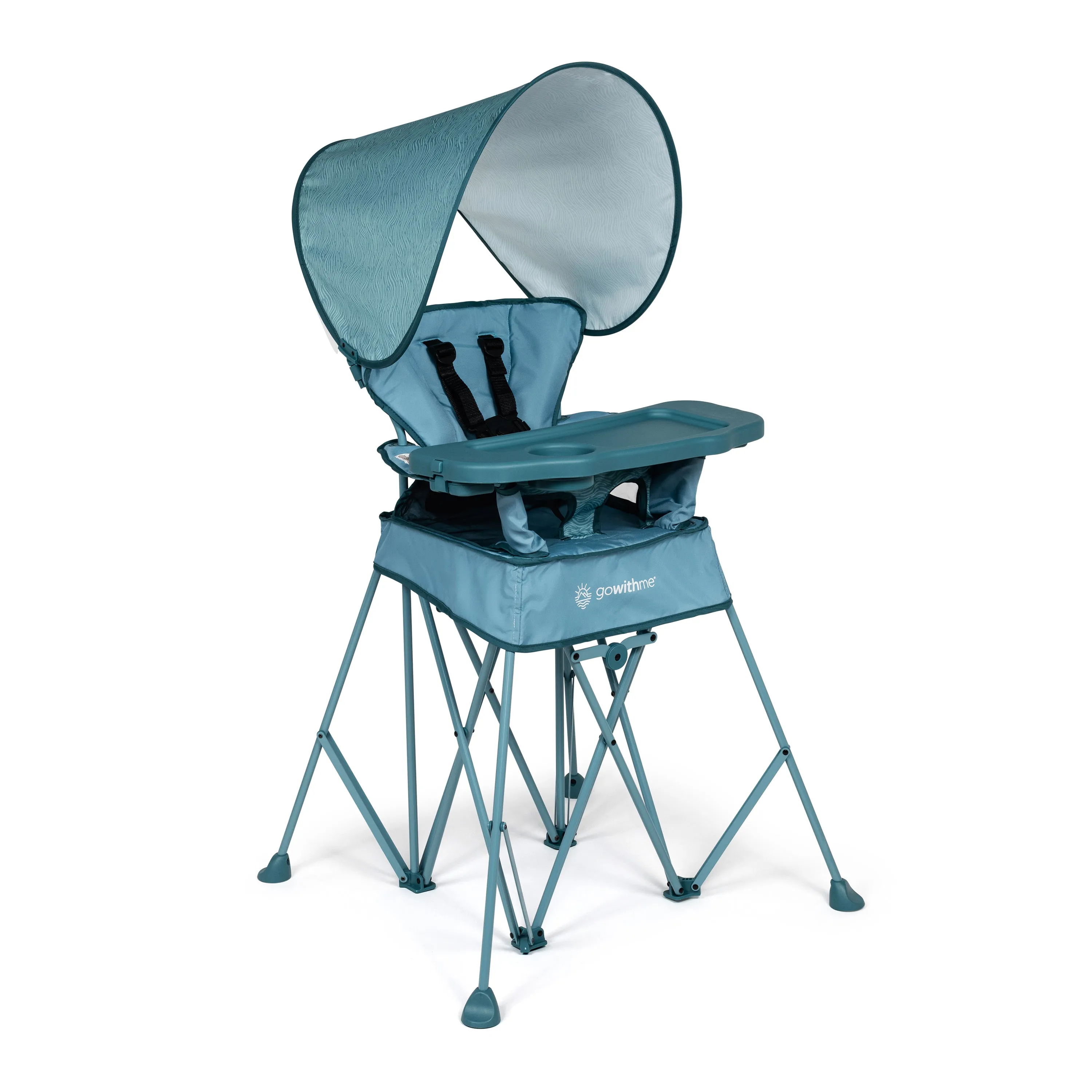 Go With Me® Uplift Deluxe Portable High Chair with Canopy - Blue Wave