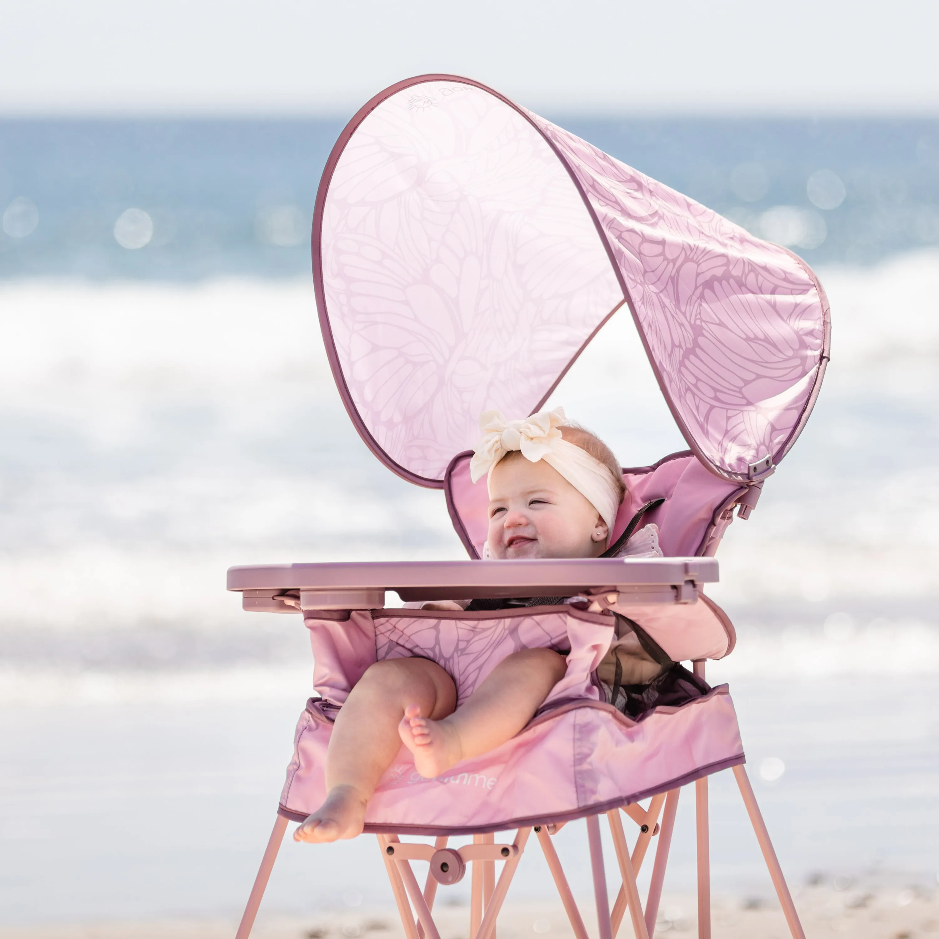 Go With Me® Uplift Deluxe Portable High Chair with Canopy - Canyon Rose