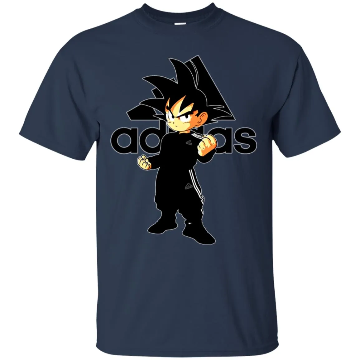 Goku Adidas Black T-shirt Men Cotton T-Shirt