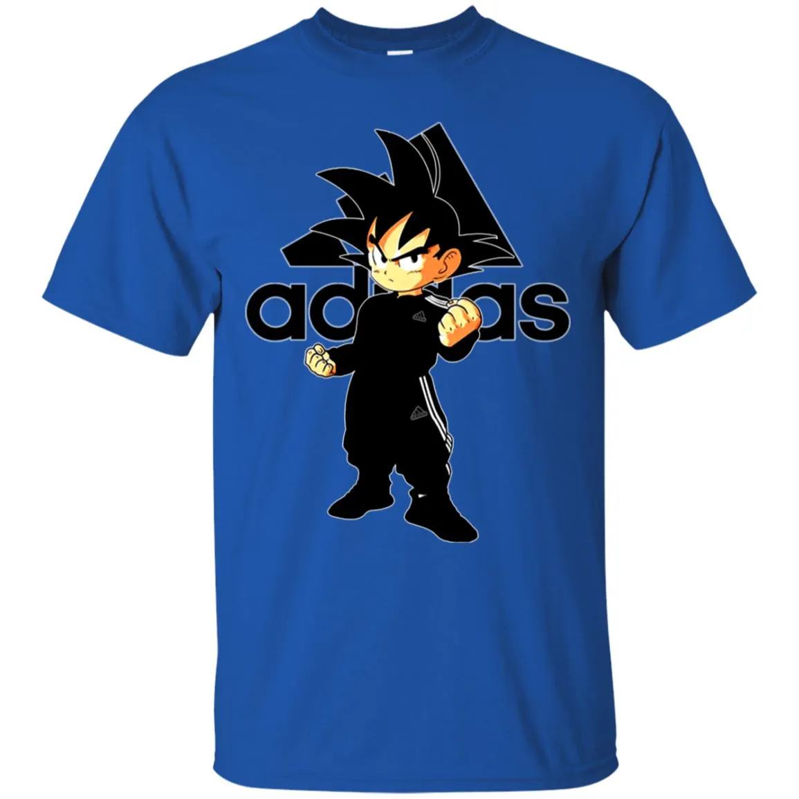 Goku Adidas Black T-shirt Men Cotton T-Shirt