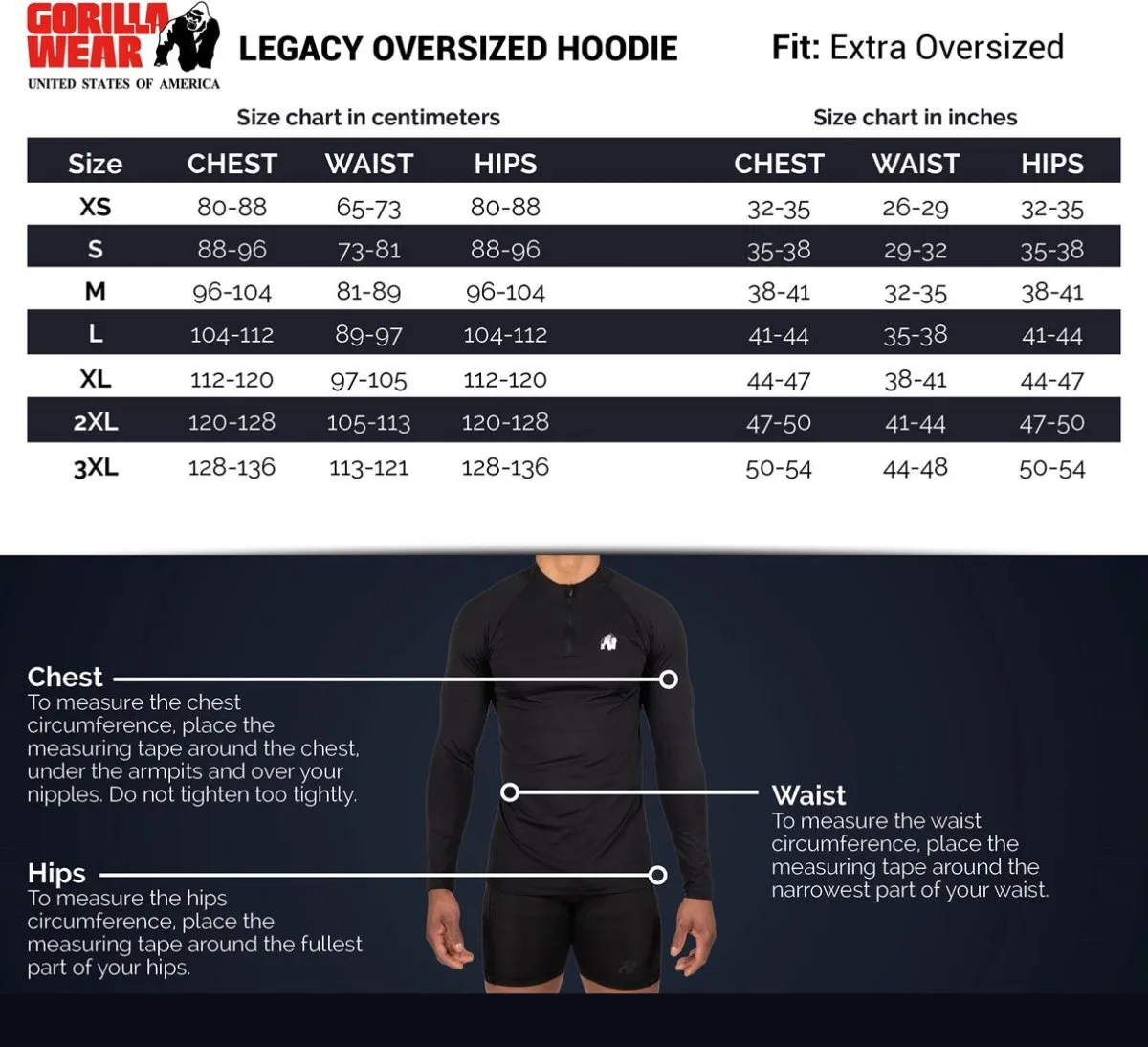 Gorilla Wear Legacy Oversized Hoodie - Black