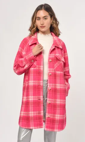 Gracey Cozy Oversized Plaid Long Shaket