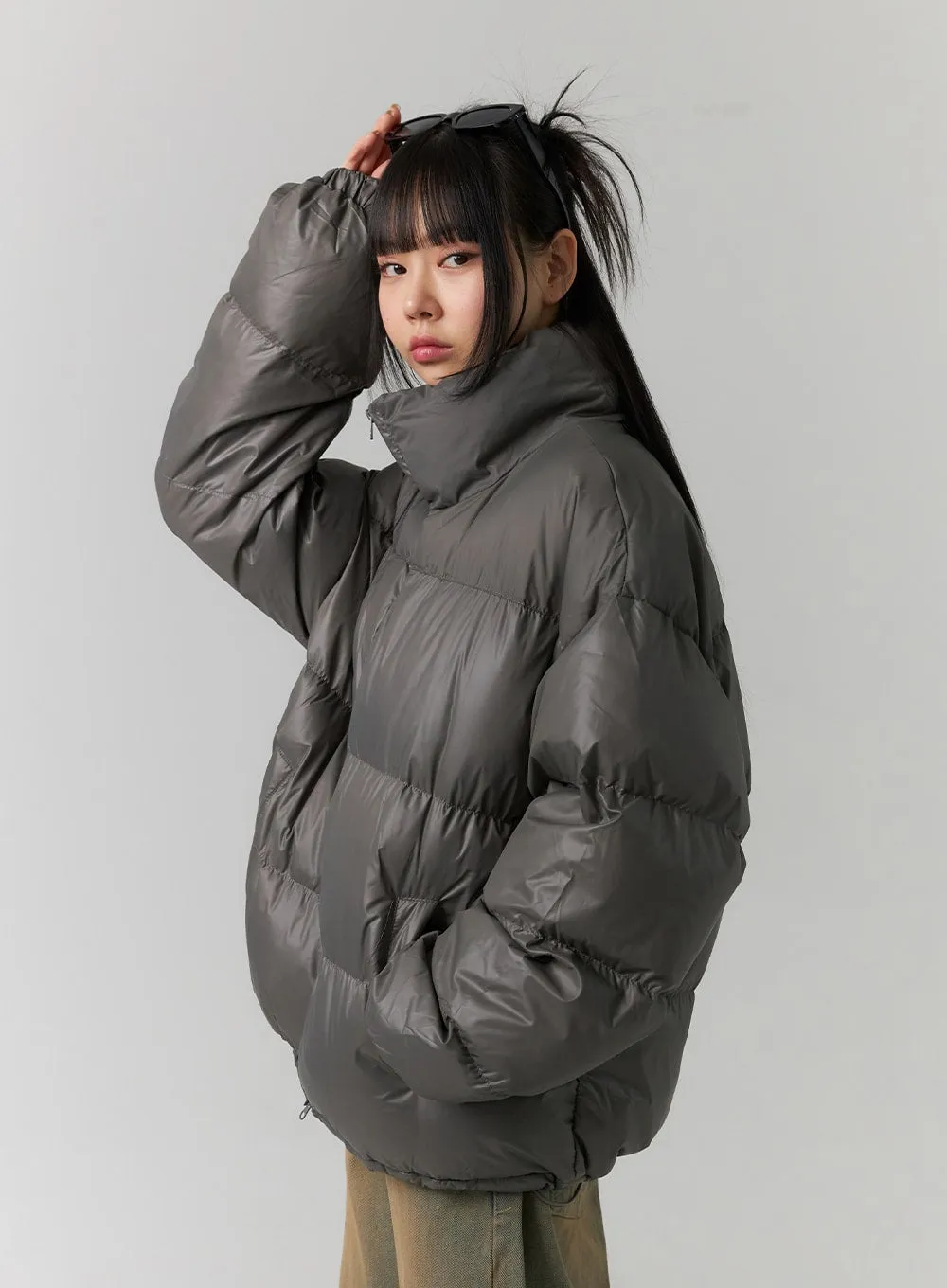 Half Neck Puffer Jacket (UNISEX) CD308