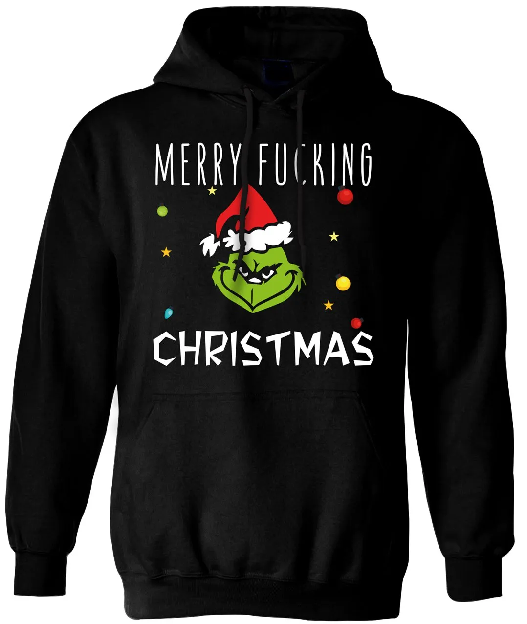 Hoodie - Grinch - Merry fucking Christmas (Gesicht)