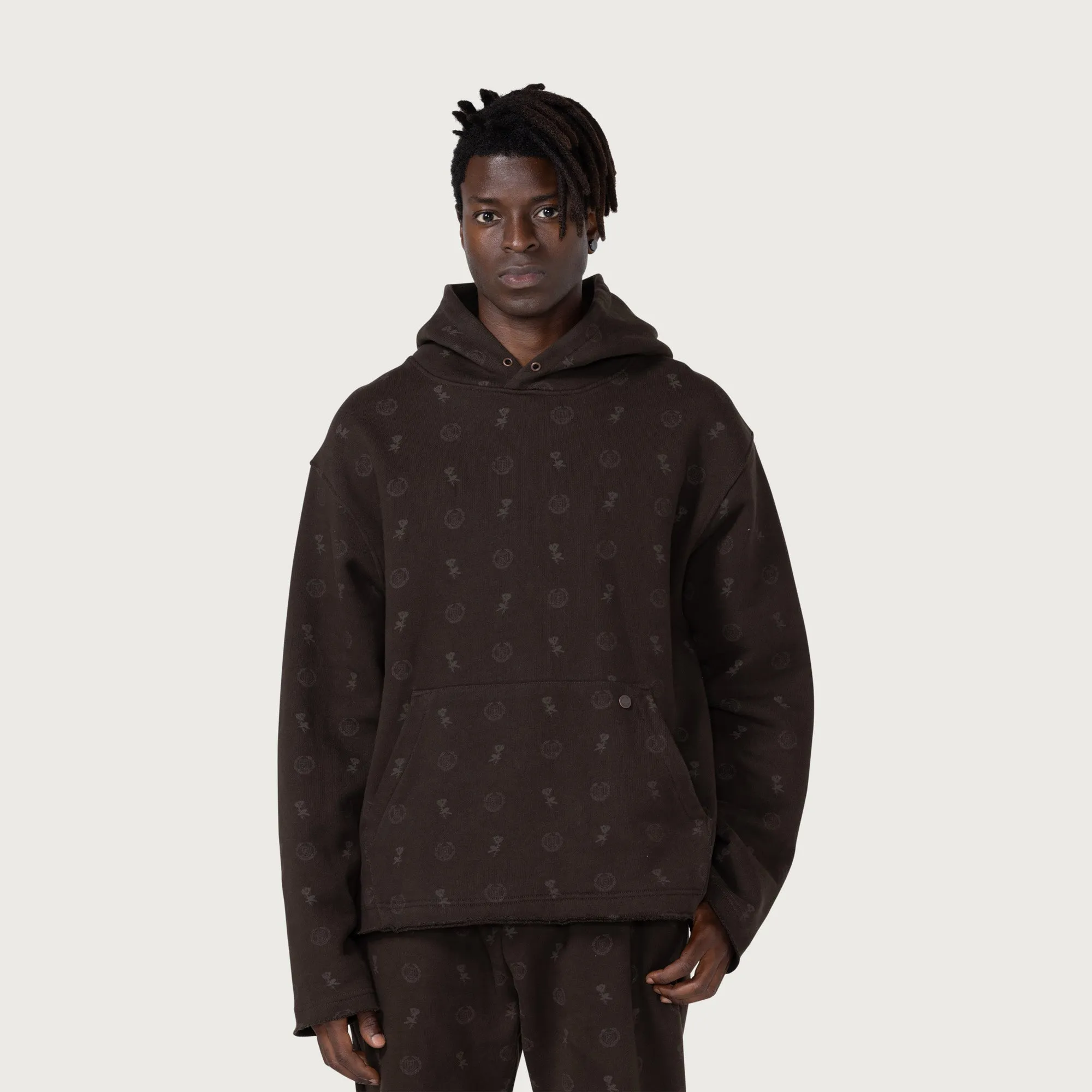 HTG® Raw Edge Hoodie - Black