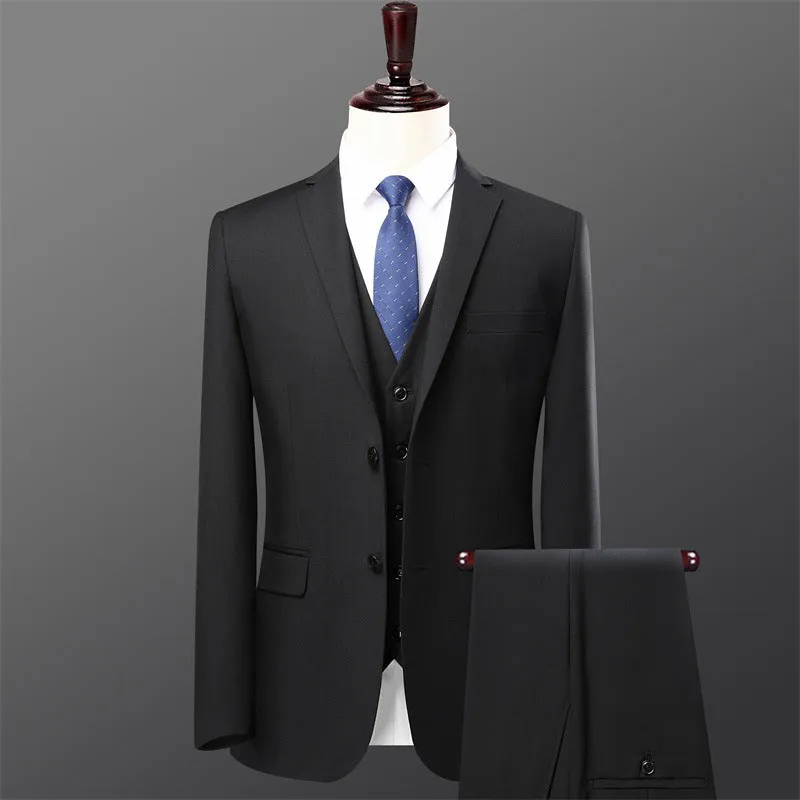 IKEARLAX  Men's Korean Suit Two-Piece Wedding Dress Spring and Autumn New Men's Clothing Youth Fashion Casual Suit