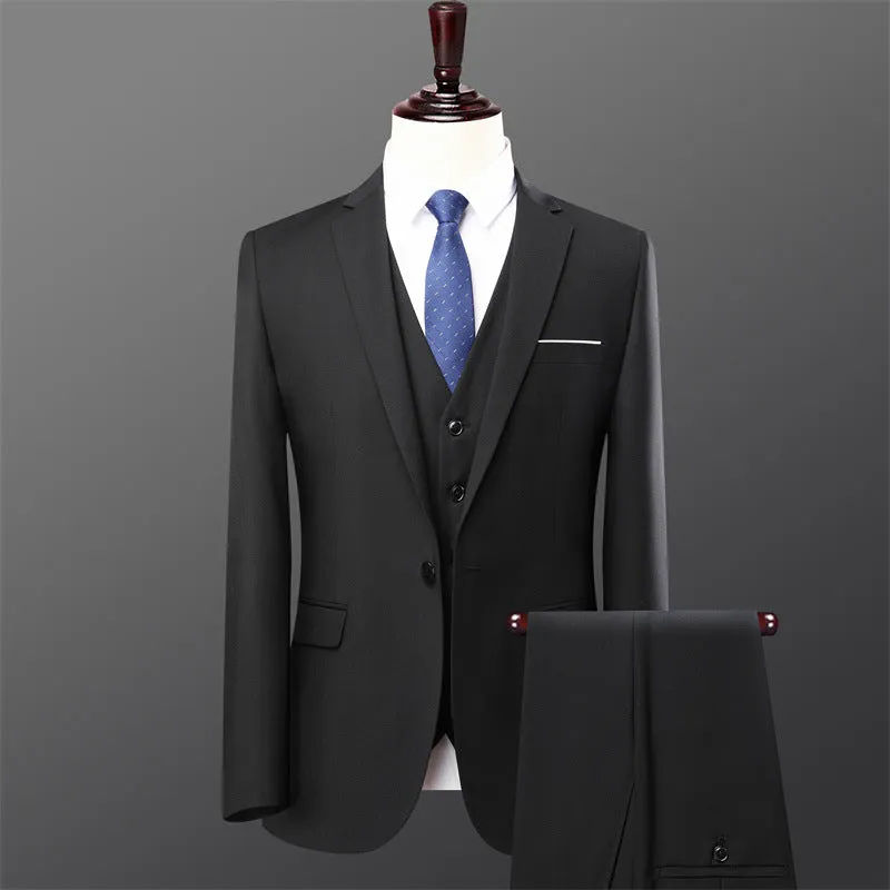 IKEARLAX  Men's Korean Suit Two-Piece Wedding Dress Spring and Autumn New Men's Clothing Youth Fashion Casual Suit