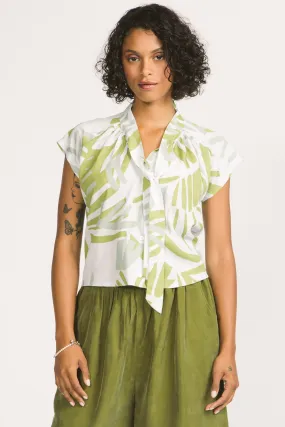 Isabeau Blouse Leaf Print