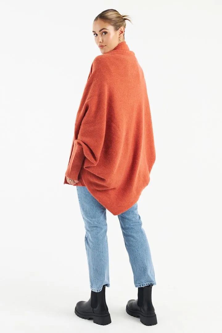 Isla Oversized Cardigan (Orange)