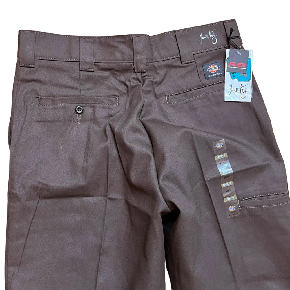 Jamie Foy Brown Loose Fit Twill Pant A87670DB Dickies Skateboarding