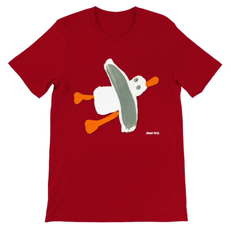 John Dyer Unisex Cornwall Art T-Shirt. 'Cornish Seagull'. Cornish Art. St Ives Art Gallery.