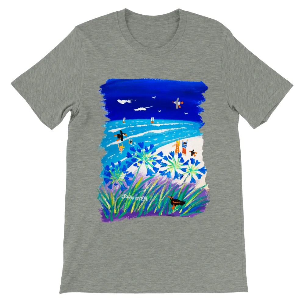 John Dyer Unisex Seaside Art Cornwall T-Shirt. 'Tresco Island'. Cornwall Art Gallery