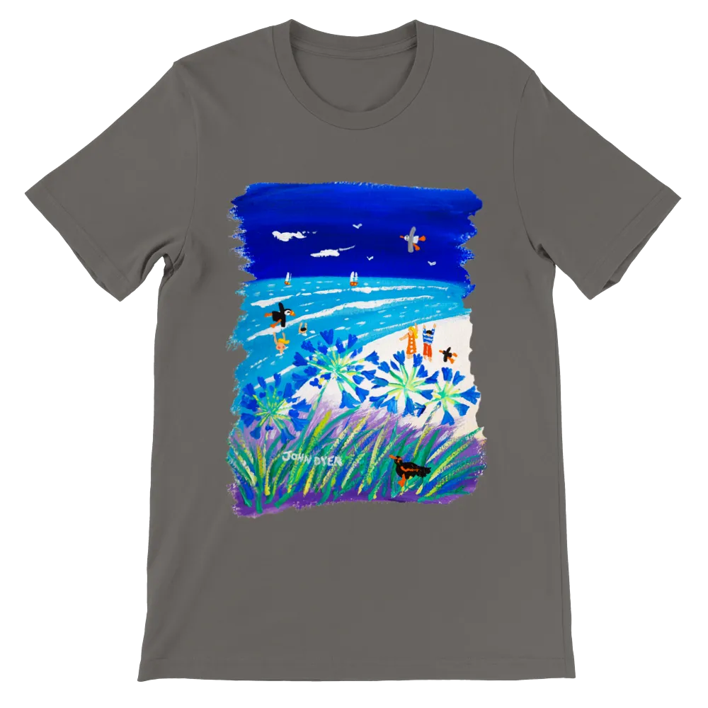 John Dyer Unisex Seaside Art Cornwall T-Shirt. 'Tresco Island'. Cornwall Art Gallery