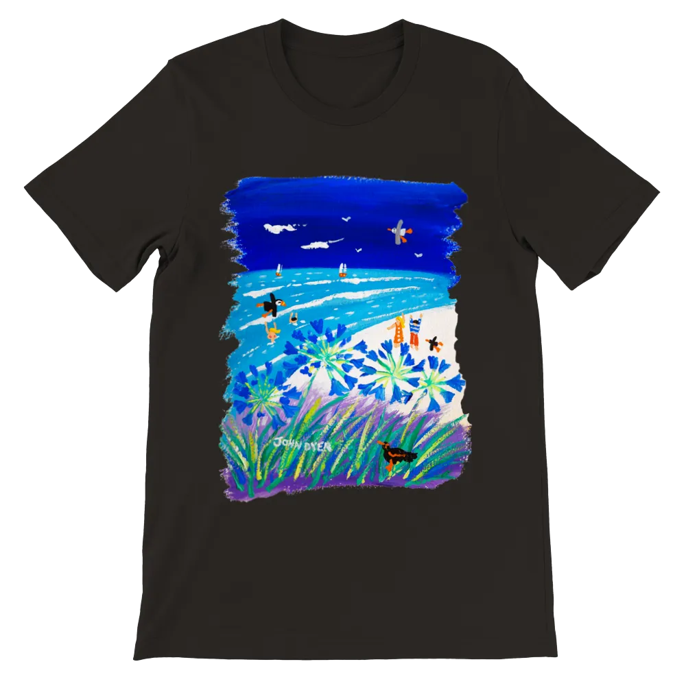 John Dyer Unisex Seaside Art Cornwall T-Shirt. 'Tresco Island'. Cornwall Art Gallery