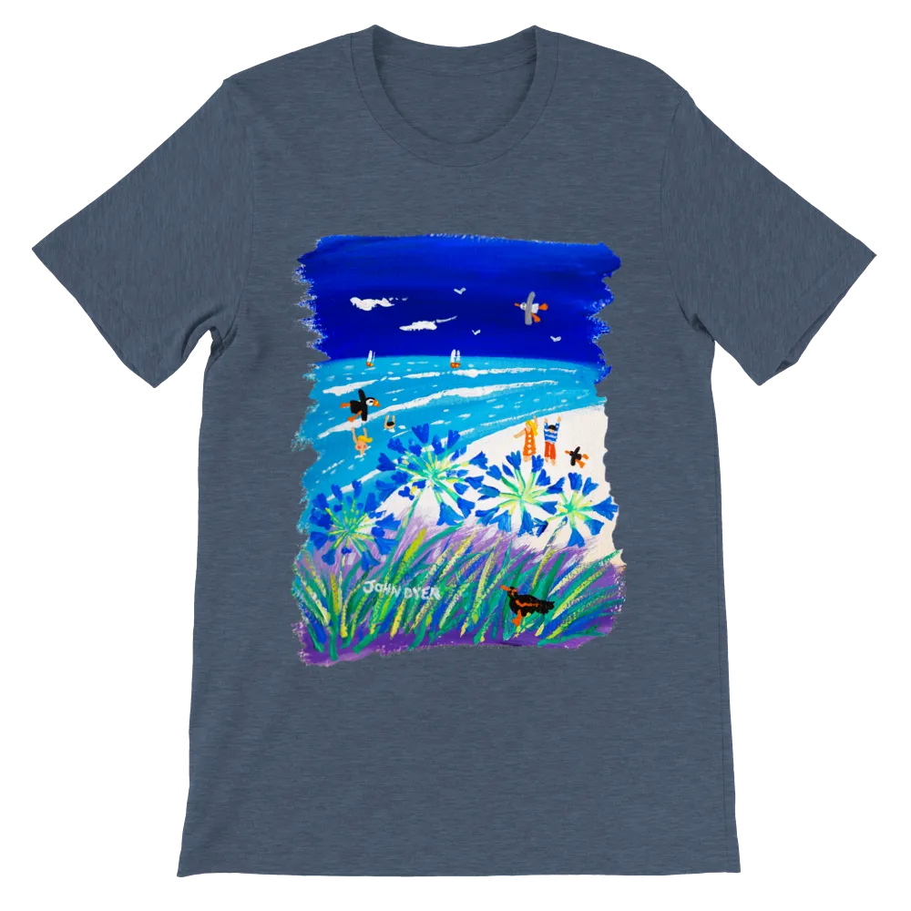 John Dyer Unisex Seaside Art Cornwall T-Shirt. 'Tresco Island'. Cornwall Art Gallery