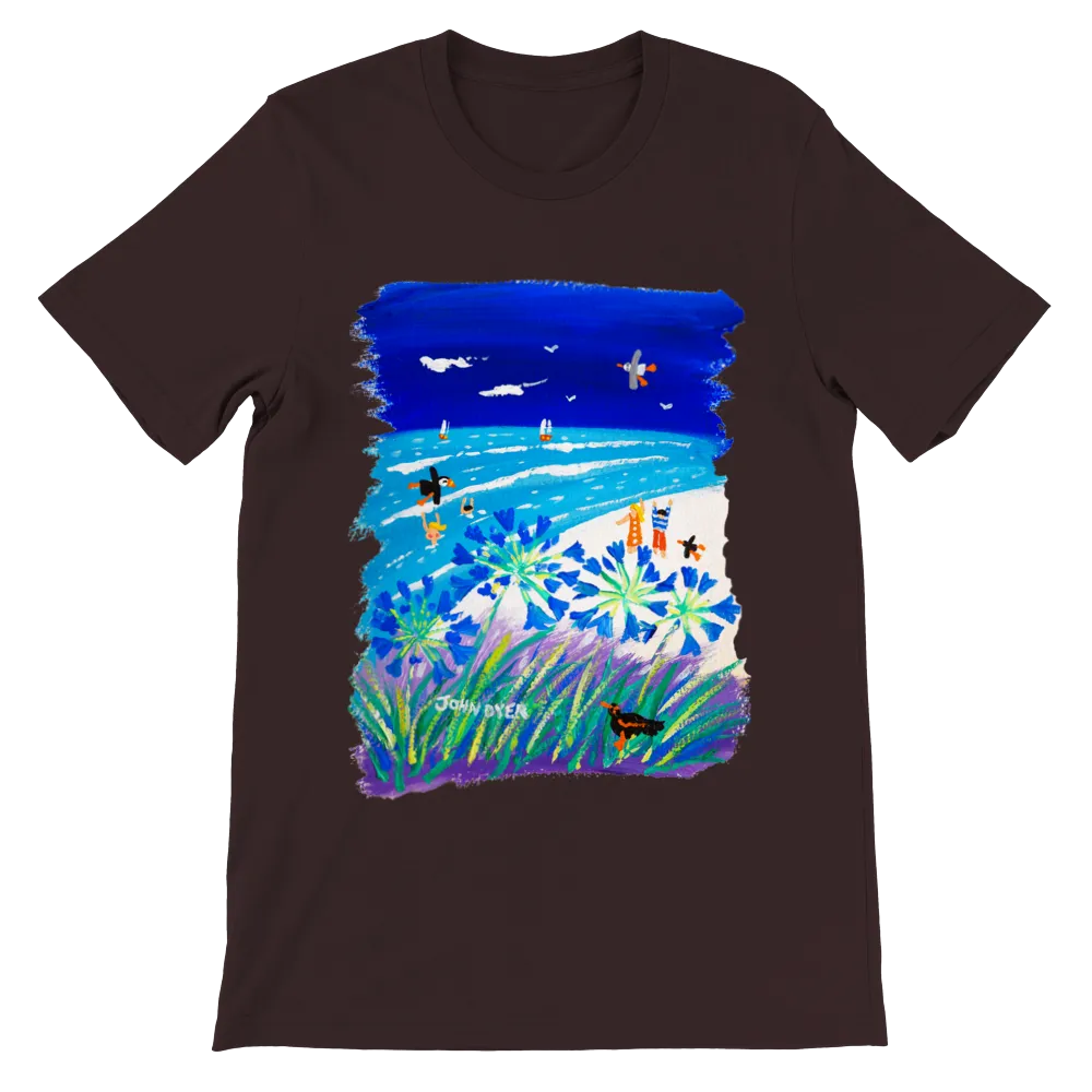 John Dyer Unisex Seaside Art Cornwall T-Shirt. 'Tresco Island'. Cornwall Art Gallery