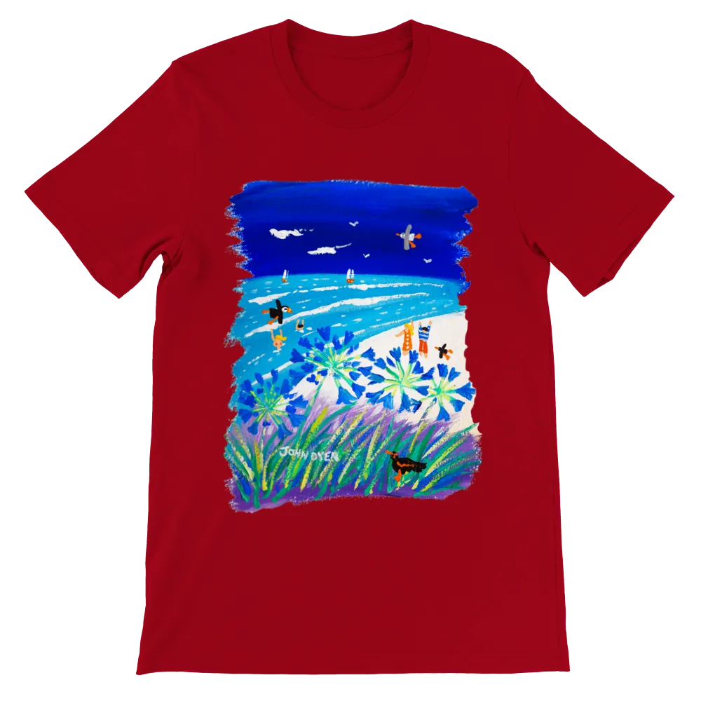 John Dyer Unisex Seaside Art Cornwall T-Shirt. 'Tresco Island'. Cornwall Art Gallery