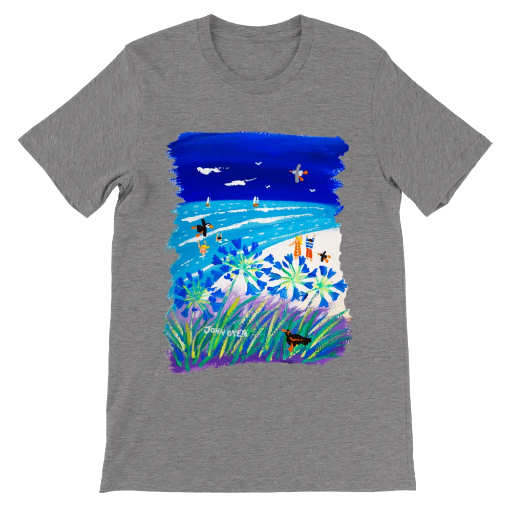 John Dyer Unisex Seaside Art Cornwall T-Shirt. 'Tresco Island'. Cornwall Art Gallery