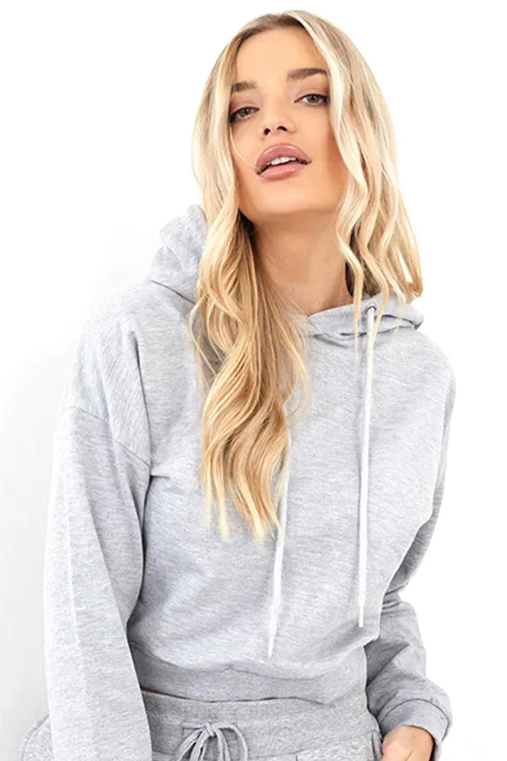 Ladies Pullover Crop Hoodie