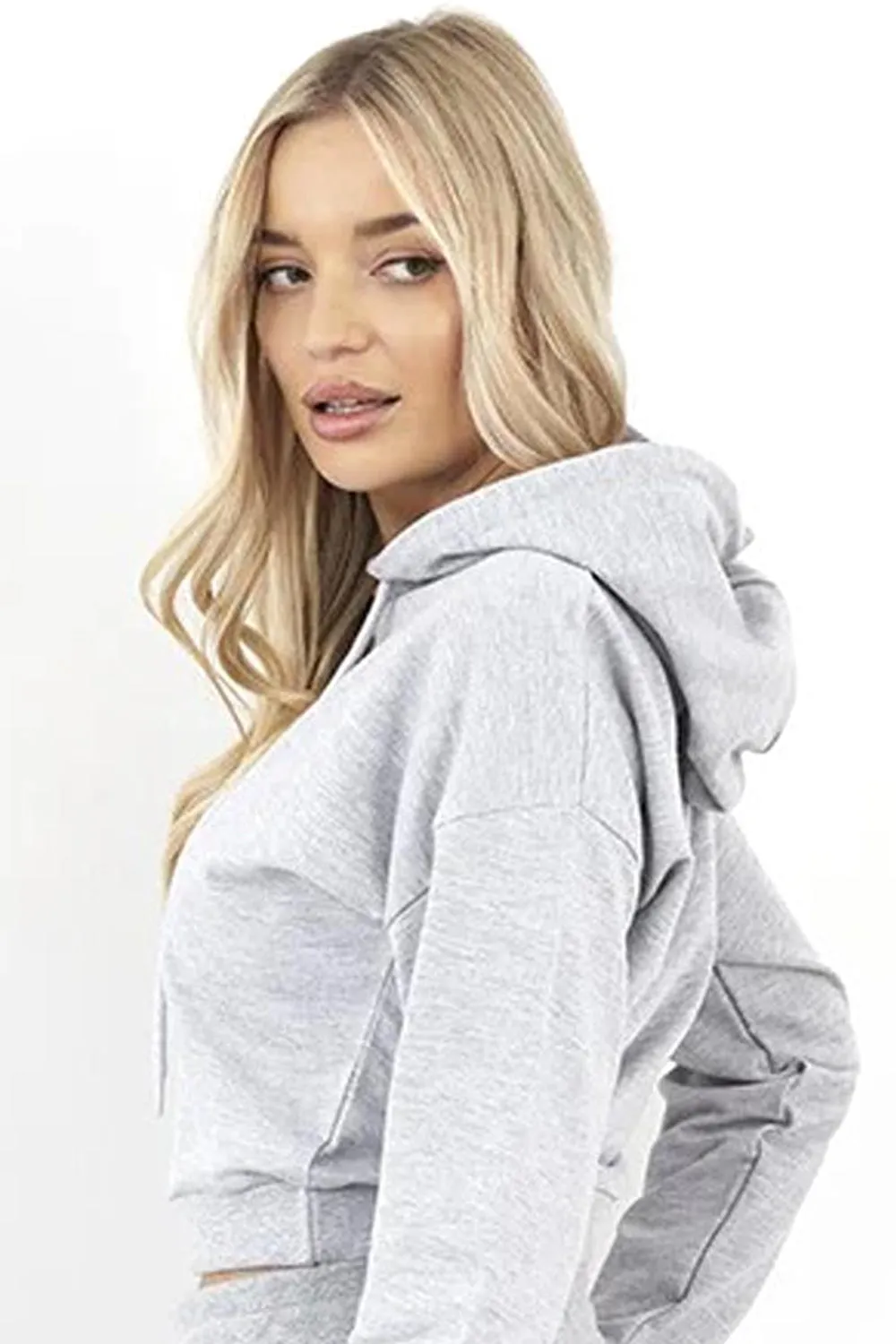 Ladies Pullover Crop Hoodie