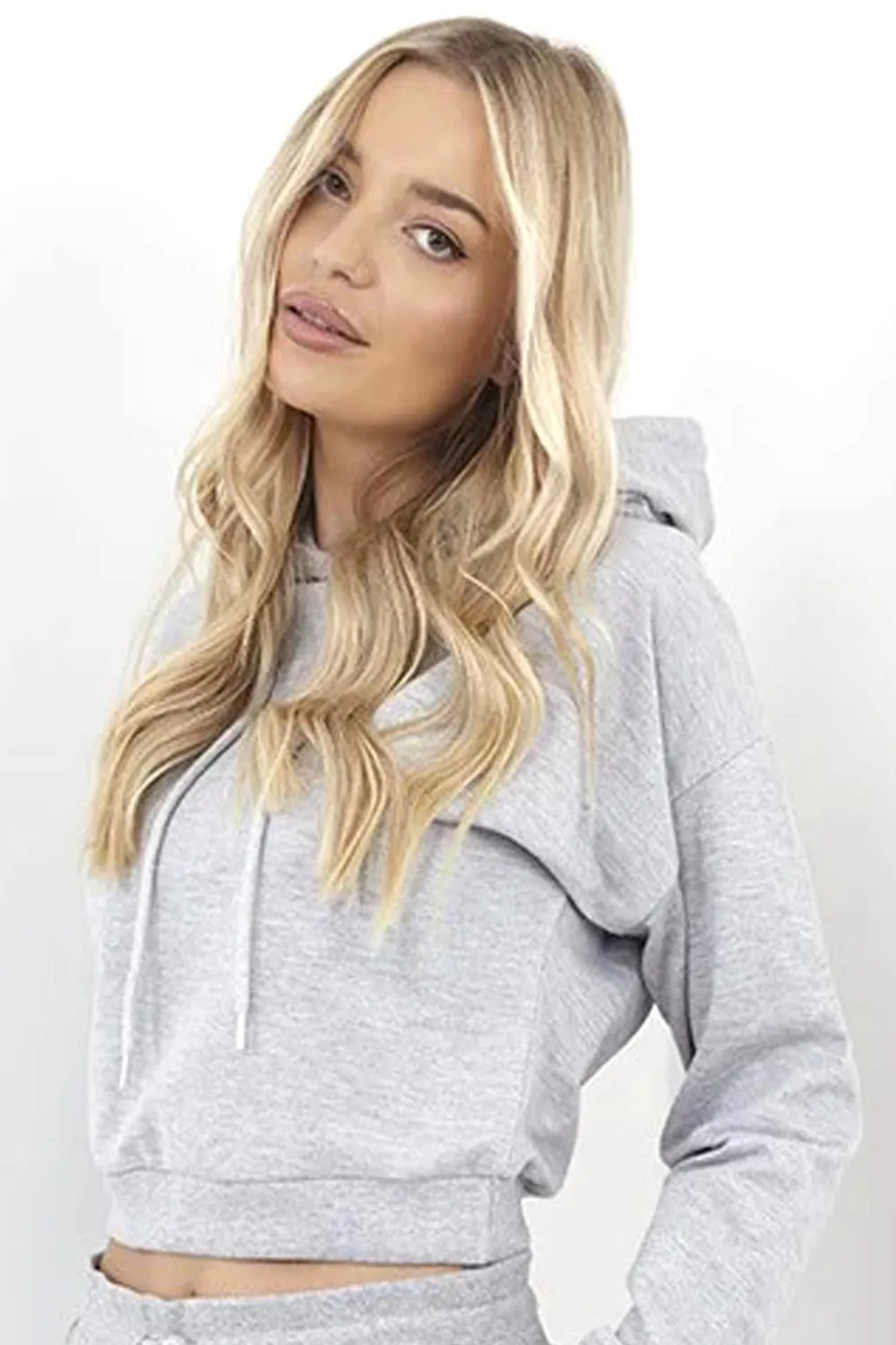 Ladies Pullover Crop Hoodie