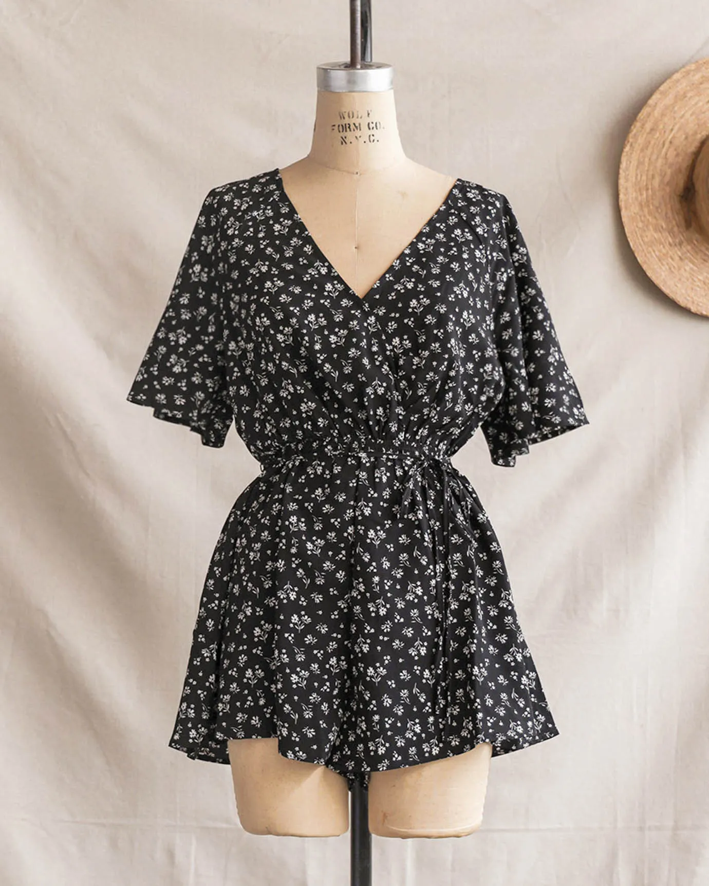 Licorice Petals Romper