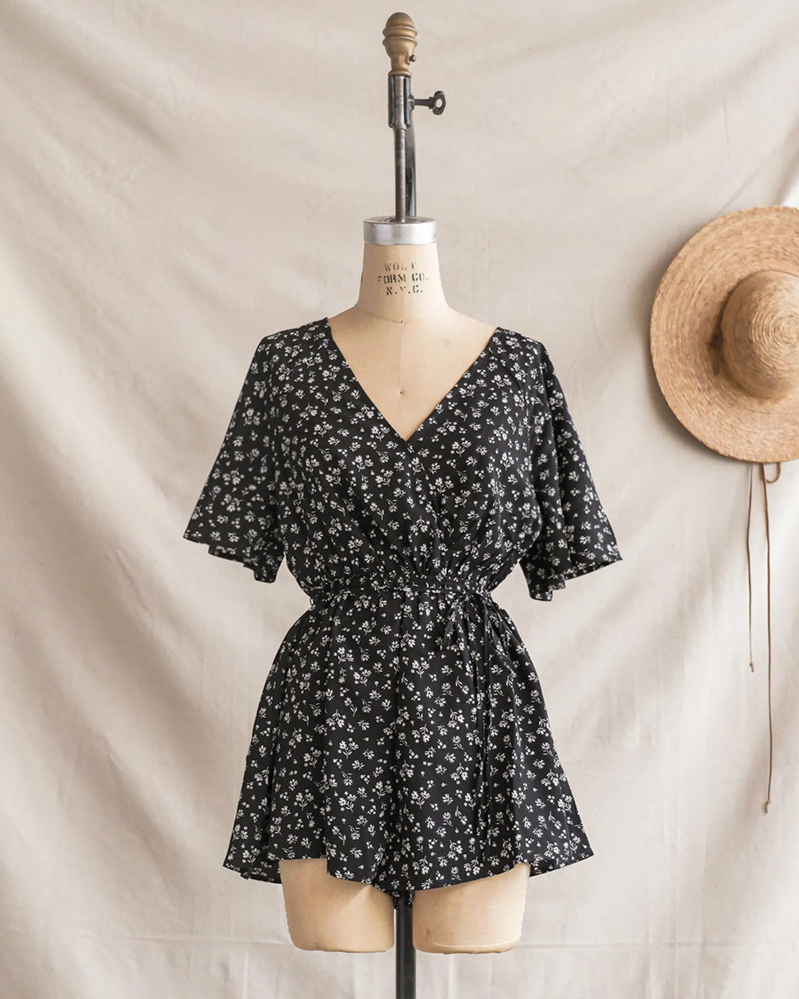 Licorice Petals Romper