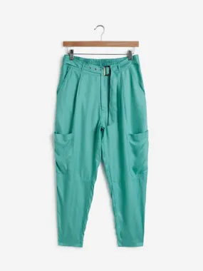 LOV Aqua Cargo-Style Pants With Belt