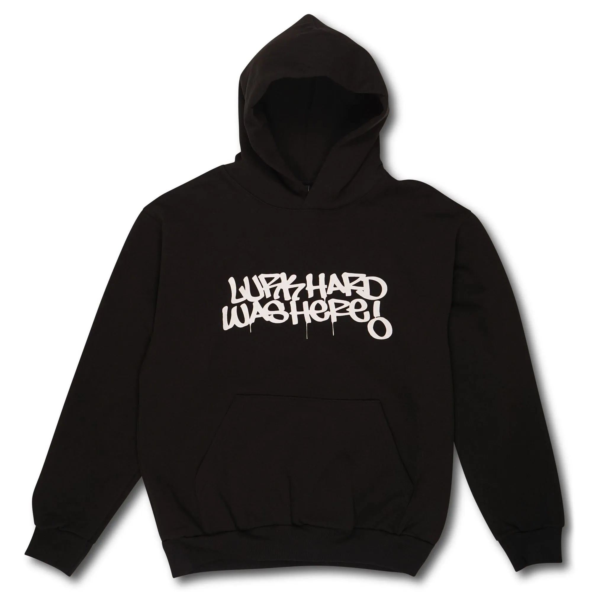 Lurk Hard Wuz Here Hoodie Black