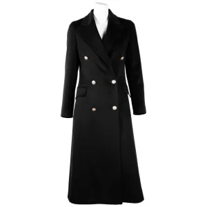 Made in Italy Black Cashmere Jackets & Coat