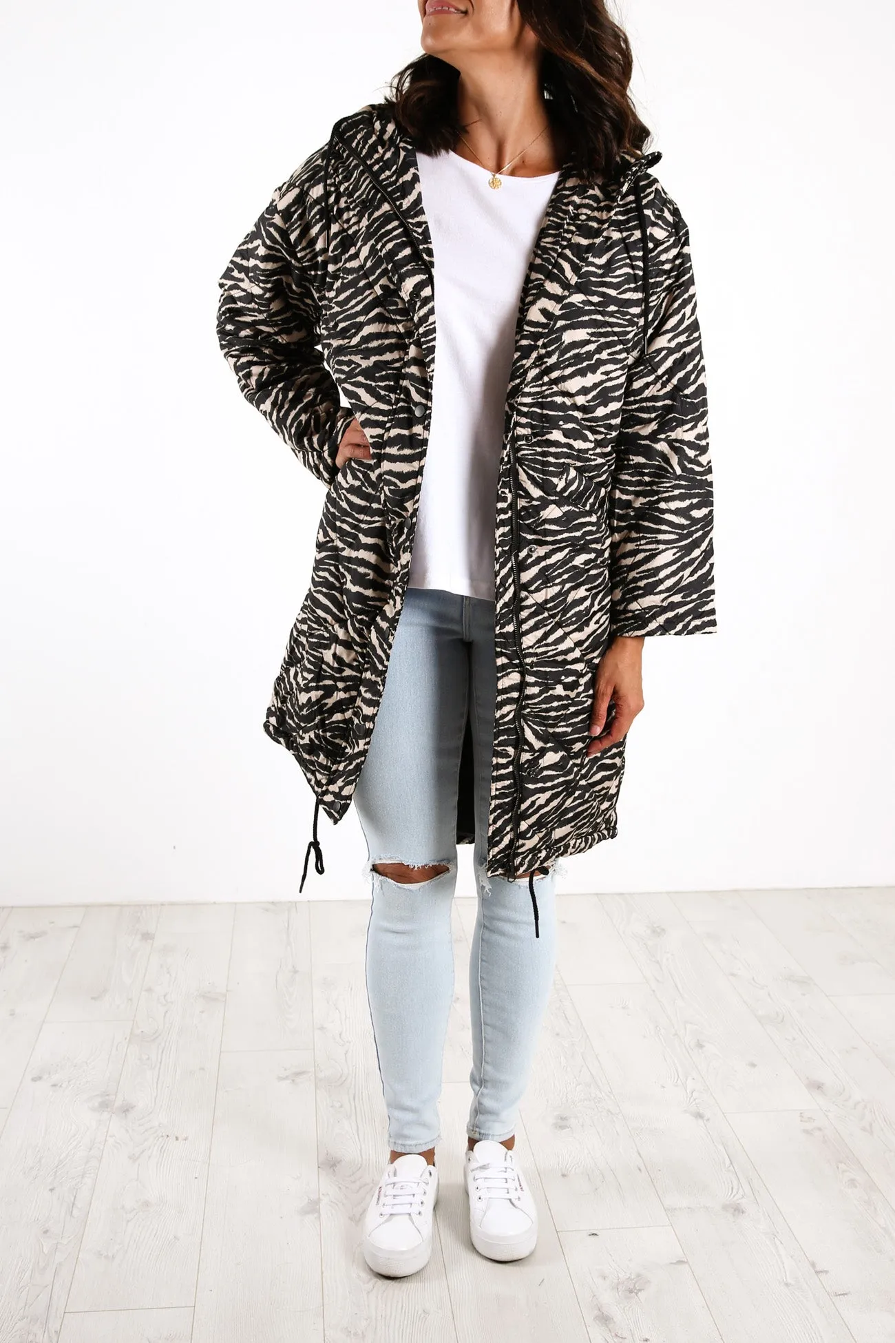 Madison Puffer Jacket Zebra