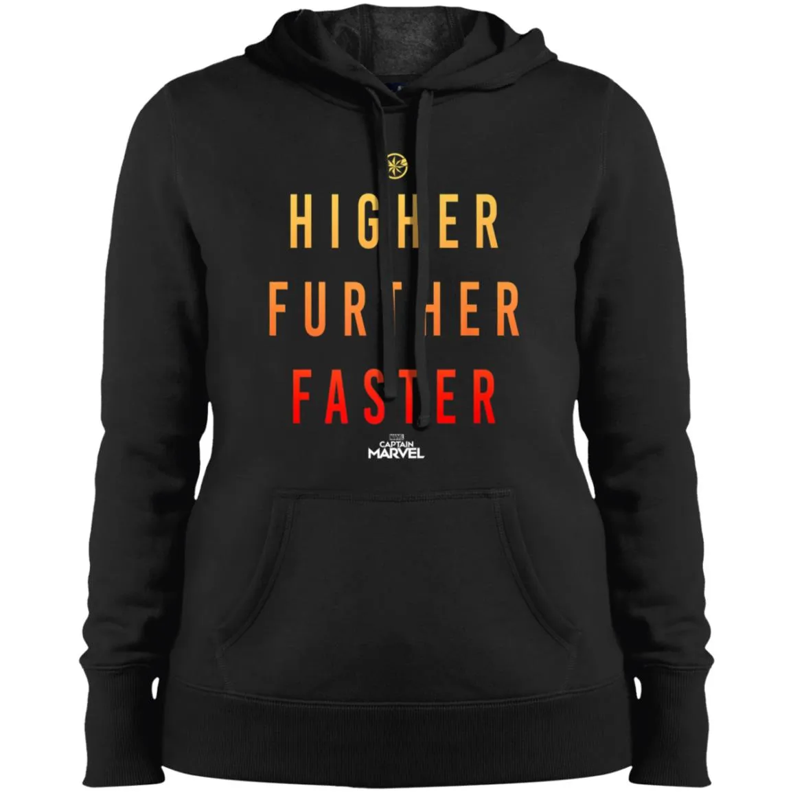 Marvel Captain Marvel Movie Higher Faster Women Hooded Sweatshirt