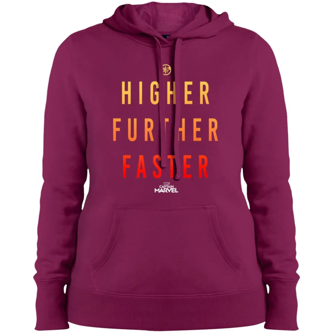 Marvel Captain Marvel Movie Higher Faster Women Hooded Sweatshirt