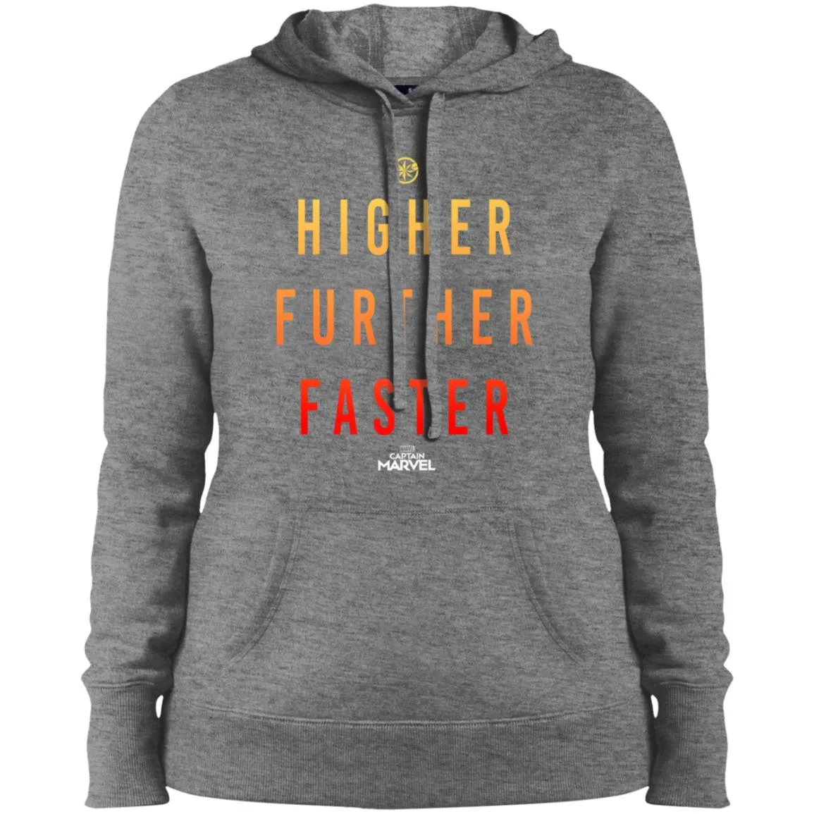 Marvel Captain Marvel Movie Higher Faster Women Hooded Sweatshirt