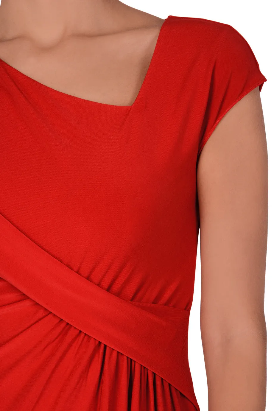 MARYANNE Red Wrap Dress